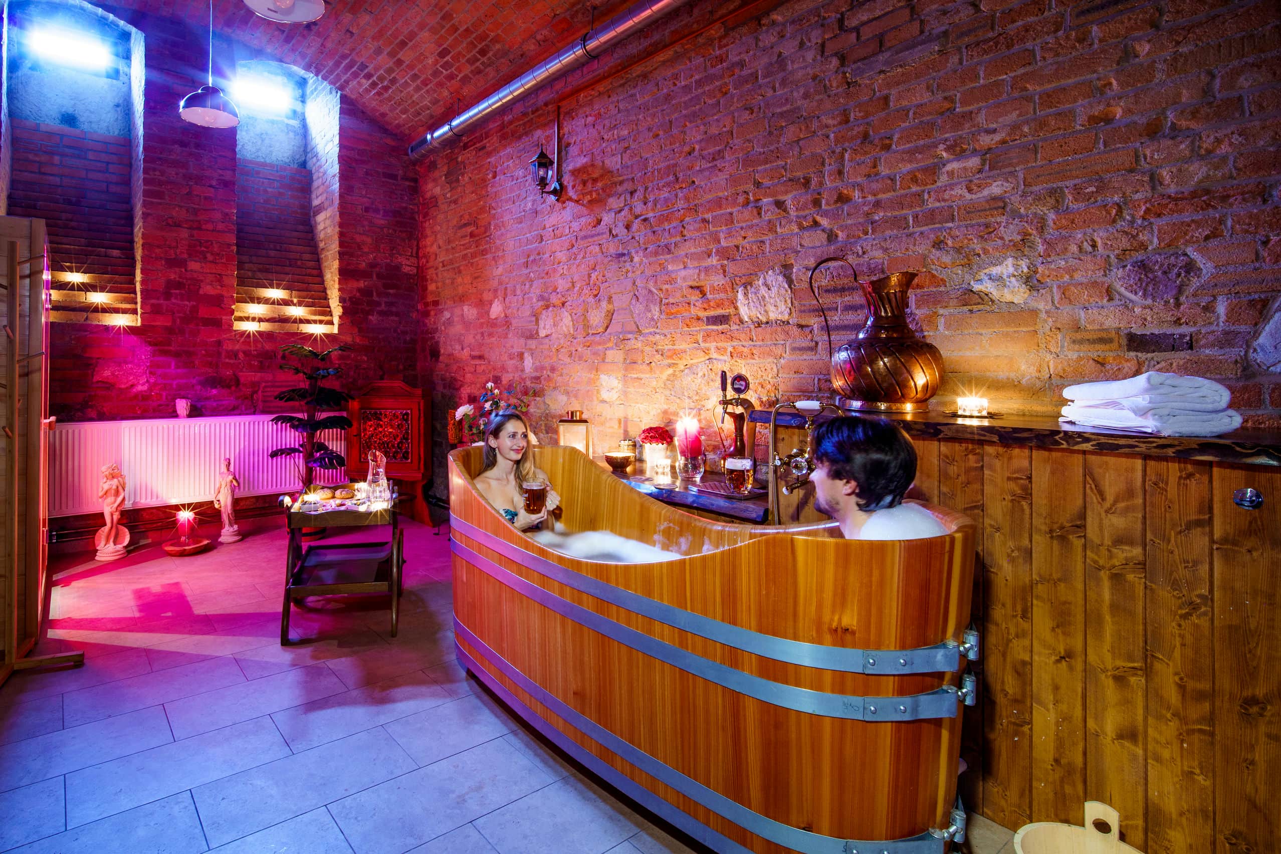 Masážní procedura v lázních