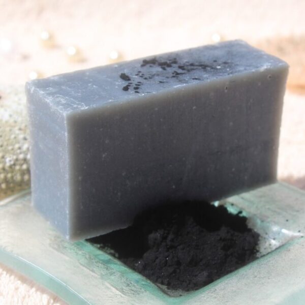 Olive soap sliced - with activated charcoal